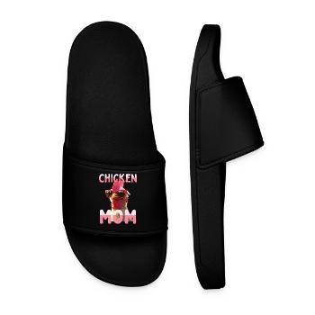 Poulet Maman Poulet Maman Femme du fermier Poules Fête des mères - Claquettes Homme - noir - Devant