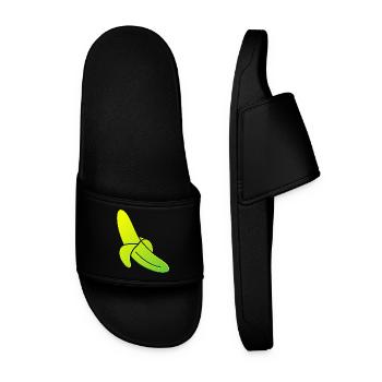 Yellow Banana Gift - Men’s Pool Sliders - black - Front