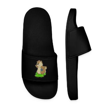 Squirrel Bowling Bowling Ball - Men’s Pool Sliders - black - Front