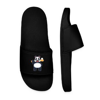 Panda Baseball Baseball Bat - Men’s Pool Sliders - black - Front