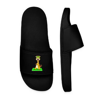 Giraffe Yoga Fitness Gymnastik - Männer Badelatschen - Schwarz - Vorne