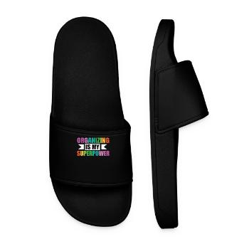 Organizing is my superpower Bunte - Men’s Pool Sliders - black - Front
