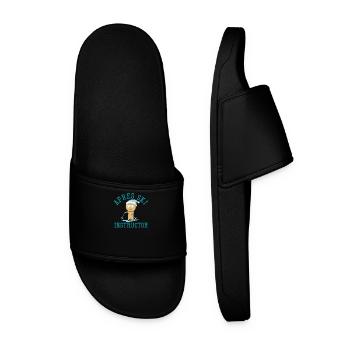 Lustiges Skifahren Design Funny Skiing Design - Männer Badelatschen - Schwarz - Vorne