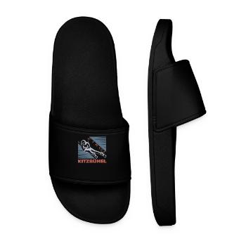 Kitzbühel Skifahren Tirol Design Kitzbühel Skiing - Men’s Pool Sliders - black - Front