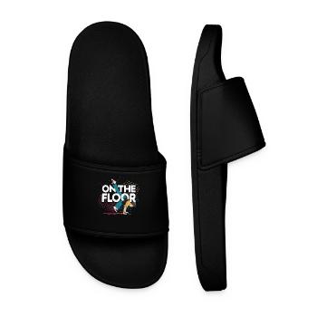 On The Floor – Cool Breakdance Design - Men’s Pool Sliders - black - Front