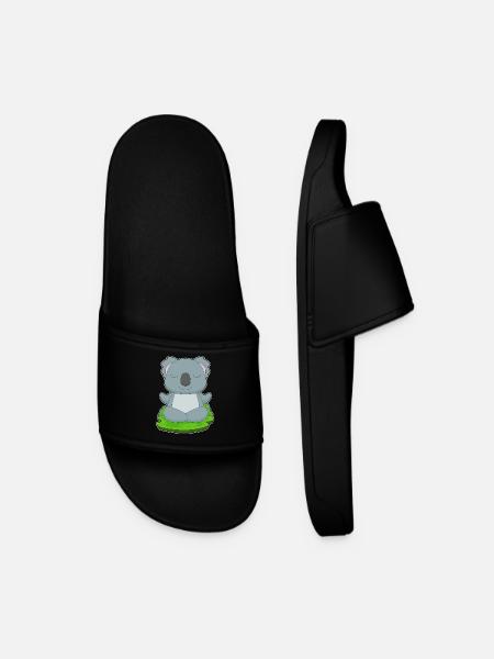 Koala Yoga Fitness Meditation - Men’s Pool Sliders - black