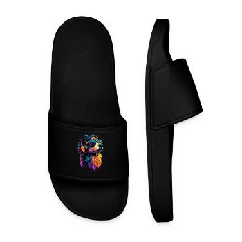 Australian Shepherd Dog Lover Cute Aussie - Men’s Pool Sliders - black - Front