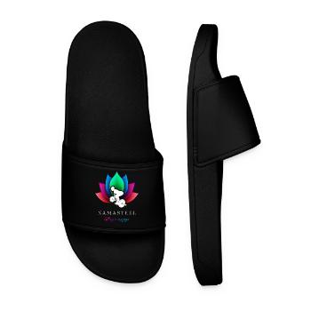 NAMASTEEL : L’haltérophilie, c’est mon yoga ! - Claquettes Homme - noir - Devant