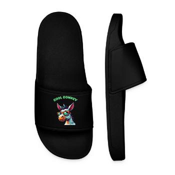 Âne Bande Dessinée Cool - Claquettes Homme - noir - Devant