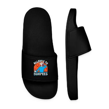 Burpees Training, Squat, Kardiotraining - Männer Badelatschen - Schwarz - Vorne