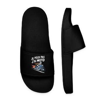 J'peux pas j'ai moto - Claquettes Homme - noir - Devant