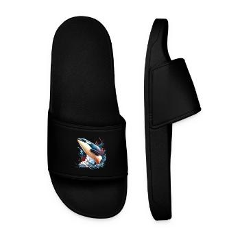 Orca Killer Whale - Men’s Pool Sliders - black - Front