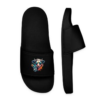 Cow Water Pistol - Men’s Pool Sliders - black - Front
