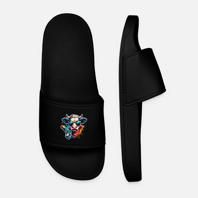 Pistolet à eau vache - Claquettes Homme - noir