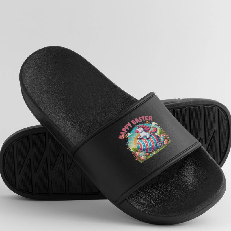 Easter Happy Easter Easter Bunny Easter Egg Spring Men’s Pool Sliders