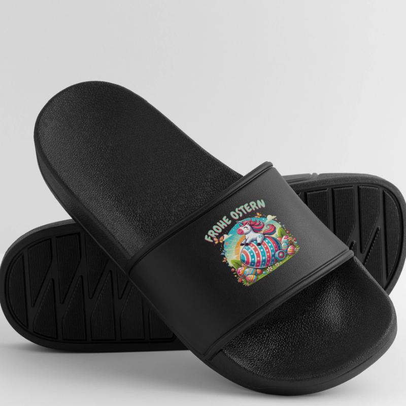 Easter Happy Easter Easter Bunny Easter Egg Spring Men’s Pool Sliders