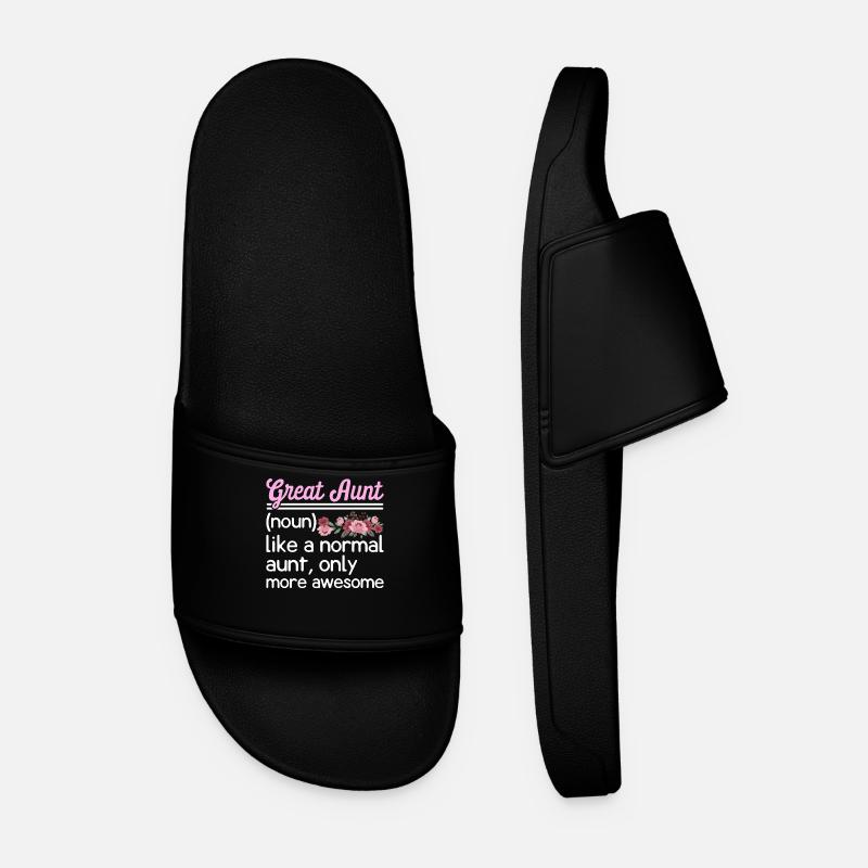 Great-Aunt Definition Funny - Men’s Pool Sliders - black