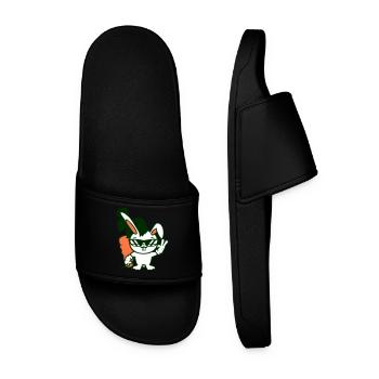 Bunny Big Huge Carrot Carrot Sunglasses Cool - Men’s Pool Sliders - black - Front