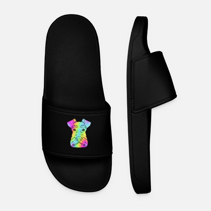 Miniature Schnauzer - Men’s Pool Sliders - black
