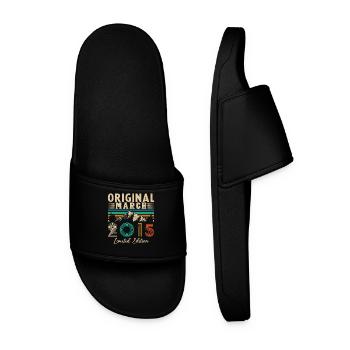Mars 2015 Vintage Cadeau Anniversaire - Claquettes Homme - noir - Devant