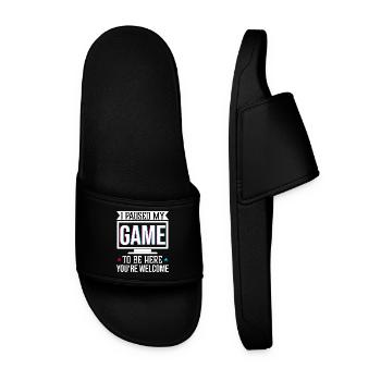 Jeu en pause3 Planche de travail 1 copie - Claquettes Homme - noir - Devant