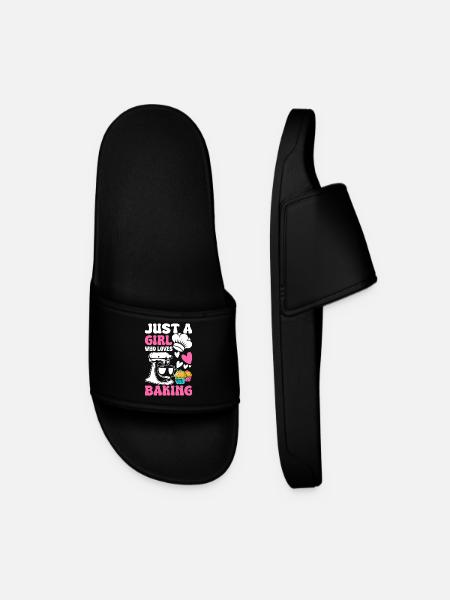 Baking Baker Bakery - Men’s Pool Sliders - black