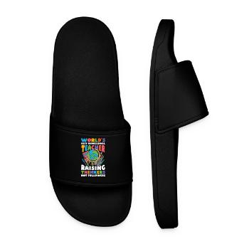 Best Homeschool Teachers Don't Educate Thinkers - Men’s Pool Sliders - black - Front