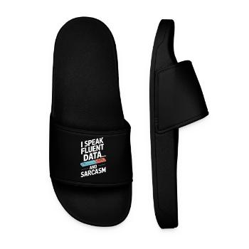 Je parle couramment les données et le sarcasme - Claquettes Homme - noir - Devant