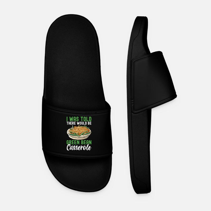 Casserole de haricots verts - Claquettes Homme - noir