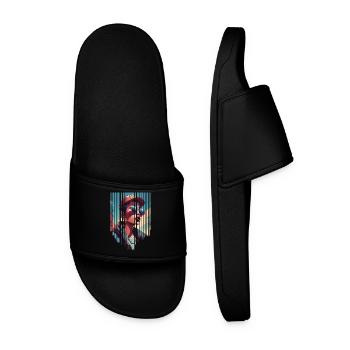 fille girlie sauvage punk freestyle amour peace style - Claquettes Homme - noir - Devant