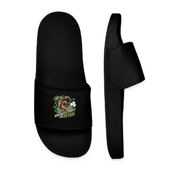 St. Patrick's Day Kiss Me I'm Irish Design - Männer Badelatschen - Schwarz - Vorne