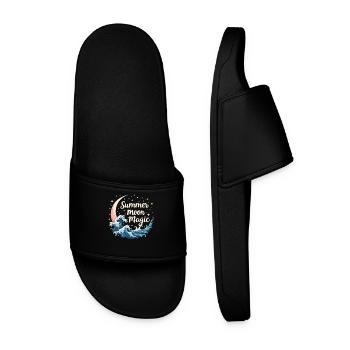 Summer Witches Beach Witch Aesthetic Sun Magic - Men’s Pool Sliders - black - Front
