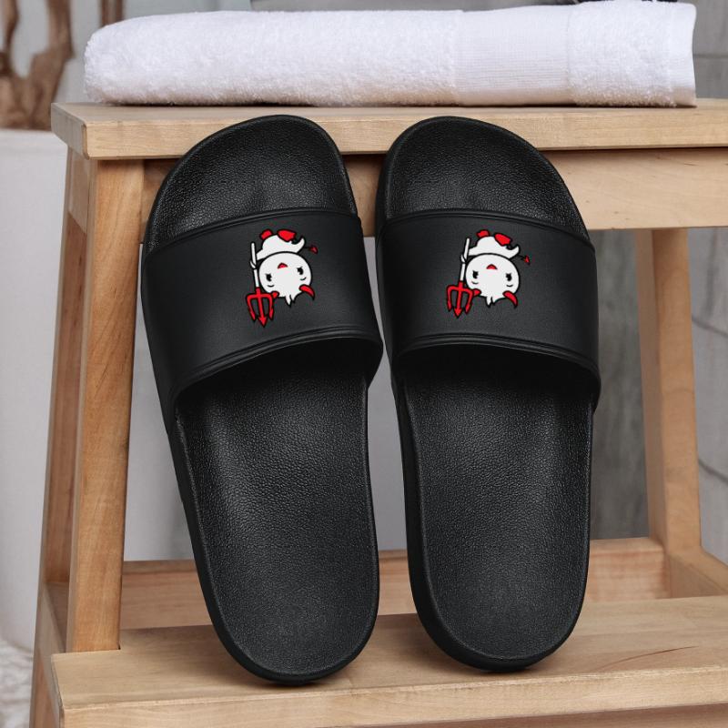 bird devil horns satan trident hell evil cool Men’s Pool Sliders