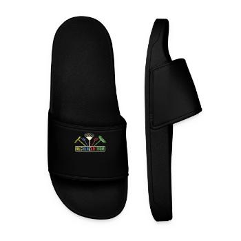 Data Center Funny Hobby Gardener Gift - Men’s Pool Sliders - black - Front