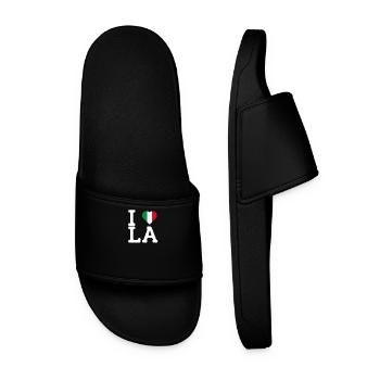 I love LA Cool Wrong Flag Italien Liebhaber Los Angeles - Männer Badelatschen - Schwarz - Vorne