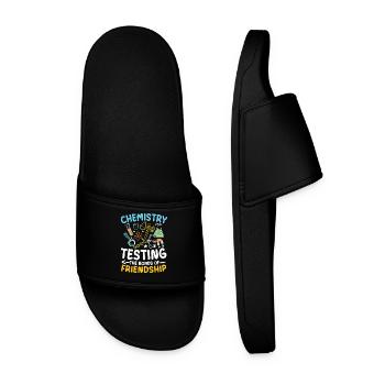 Chemistry: Test the Bonds of Friendship - STEM - Men’s Pool Sliders - black - Front