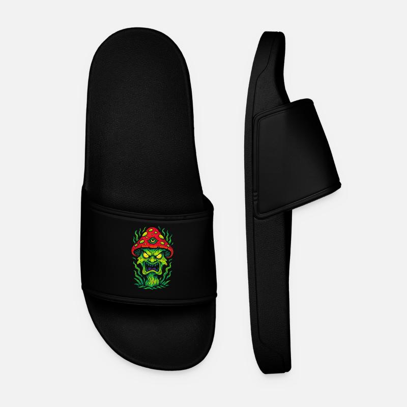 Psycho Toadstool avec troisième œil - Claquettes Homme - noir