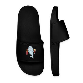 Bouteille de bière Dolphin - Claquettes Homme - noir - Devant