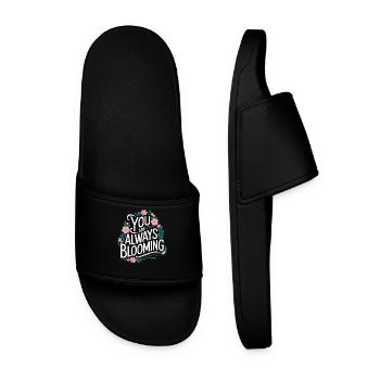 Vous vous épanouissez toujours sur un motif floral - Claquettes Homme - noir - Devant