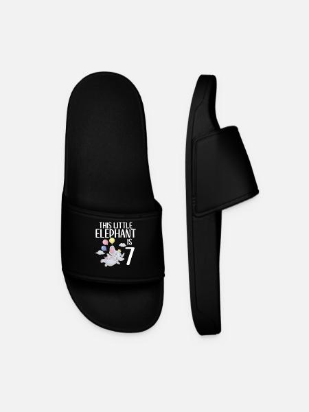 Elephant Lovers Gifts - Men’s Pool Sliders - black