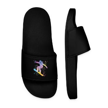 Snowboarder Snowboarding Snowboard - Männer Badelatschen - Schwarz - Vorne