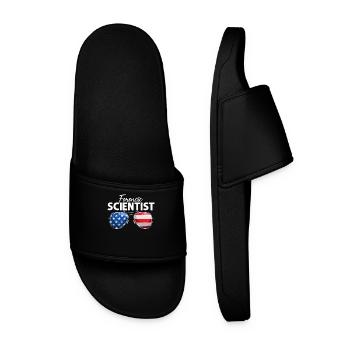 Forensic Scientist USA Sunglasses Funny Forensics - Men’s Pool Sliders - black - Front