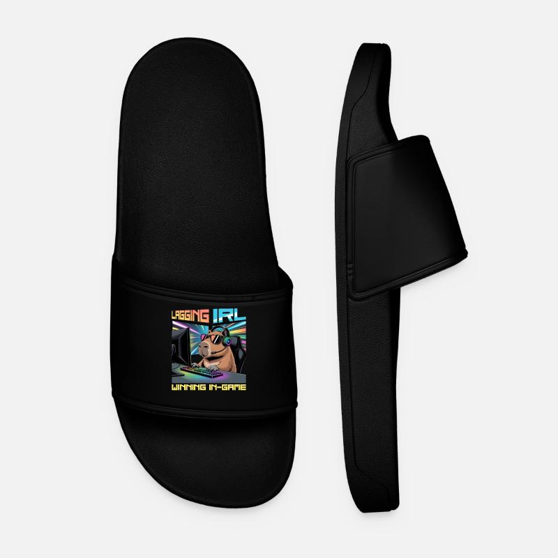 Capybara PC Gamer Gaming - Men’s Pool Sliders - black