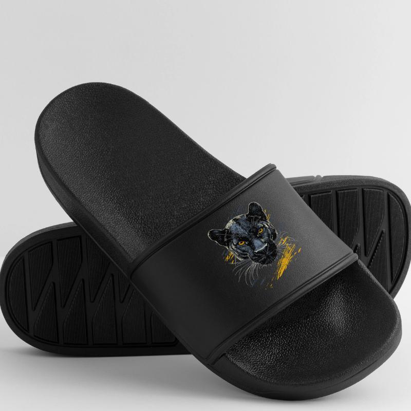 Panthère Léopard Grand Chat Mignon Gros Chat Panter Claquettes Homme