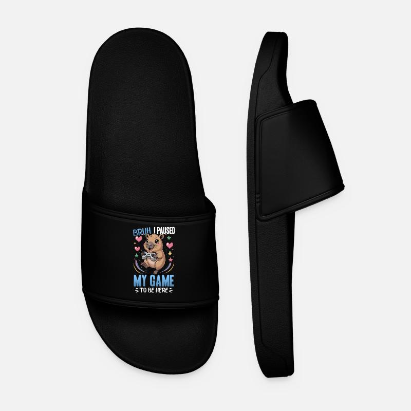 Capybara Gamer Gaming - Claquettes Homme - noir