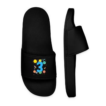 Space Adventure for Birthday Girl - Men’s Pool Sliders - black - Front
