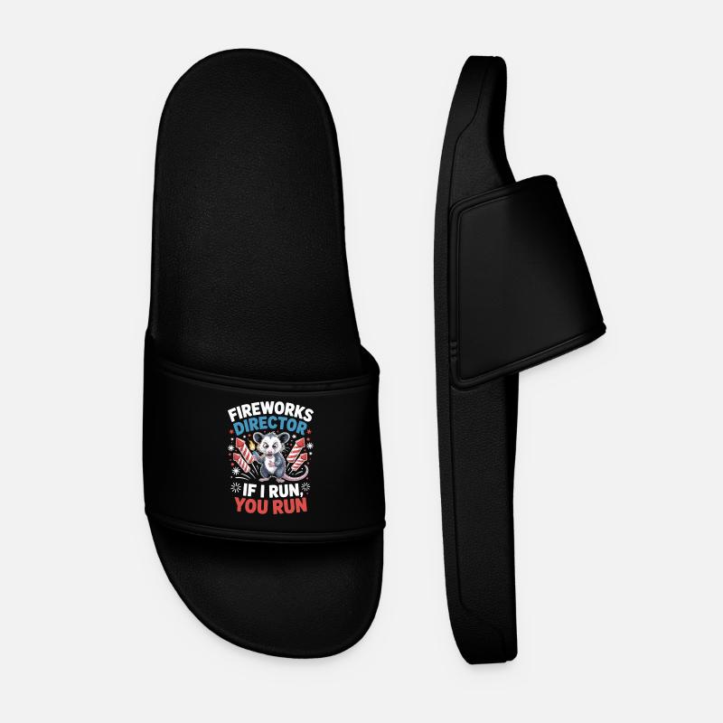Fireworks director opossum - Men’s Pool Sliders - black