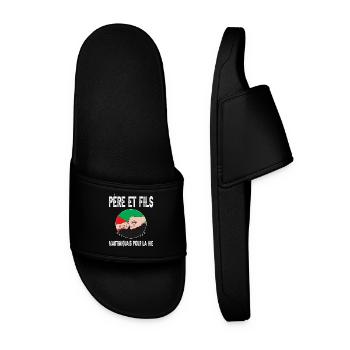 père fils papa martiniquais martinique fête pères - Claquettes Homme - noir - Devant