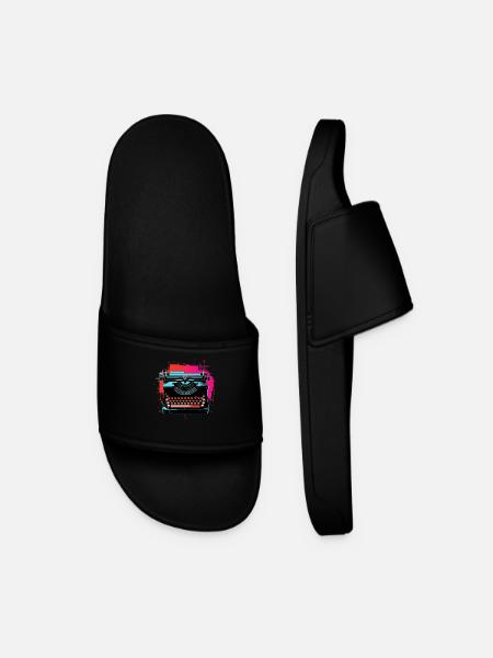 Machine à écrire Retrowave - Claquettes Homme - noir