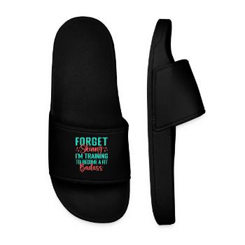 Fitness Motivation Bodybuilder Fit Badass - Claquettes Homme - noir - Devant